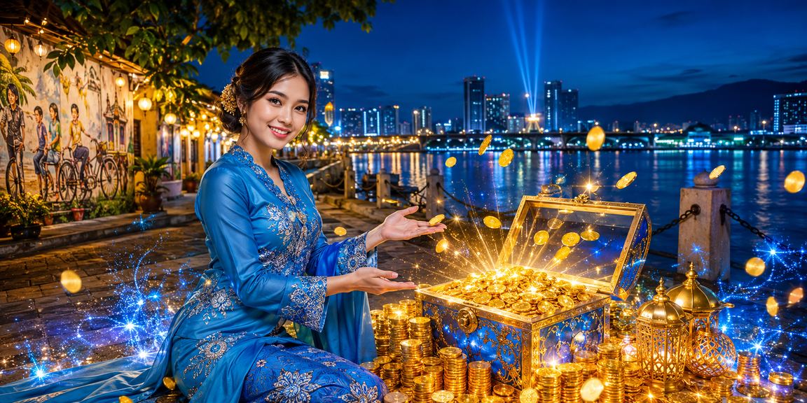 Pengguna wanita Malaysia berpakaian baju kurung menikmati hiburan kasino xu60 di Pulau Pinang
